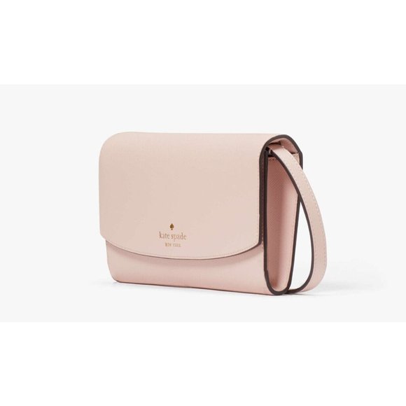 New Kate Spade Dana Small Flap Crossbody Saffiano Rose Smoke - Picture 5 of 5